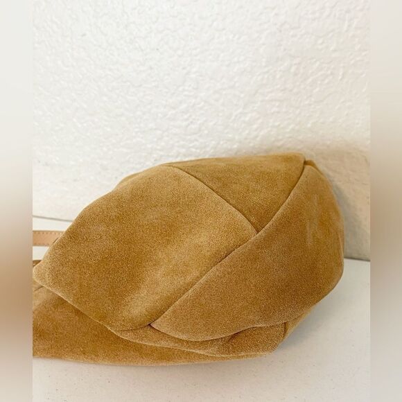 Ecco purse in brown suede Leather Crossbody hobo bucket Bag - Picture 10 of 11